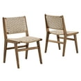 thumbnail image 2 of Modway Saoirse Woven Rope Wood Dining Side Chair in Walnut Natural, 2 of 10