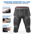 thumbnail image 2 of Exxact Sports Combat 7-Pad Adult Football Girdle for Men with Cup Pocket, Padded Compression Shorts with Integrated Pads, Men's Girdle Football (AL, Black), 2 of 6