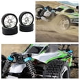 thumbnail image 2 of Vogacara 4 unids/set 27mm neumático de deriva llanta de Metal Compatible con 1/28 Wltoys K969 -z -d -q RC Drift Kits de construcción modelo plata, 2 of 6
