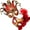 Red Gold, variant on Couples Masquerade Jolly Jester Mask Halloween Cosplay Mardi Gras Prom Dance Birthday Dress up Party