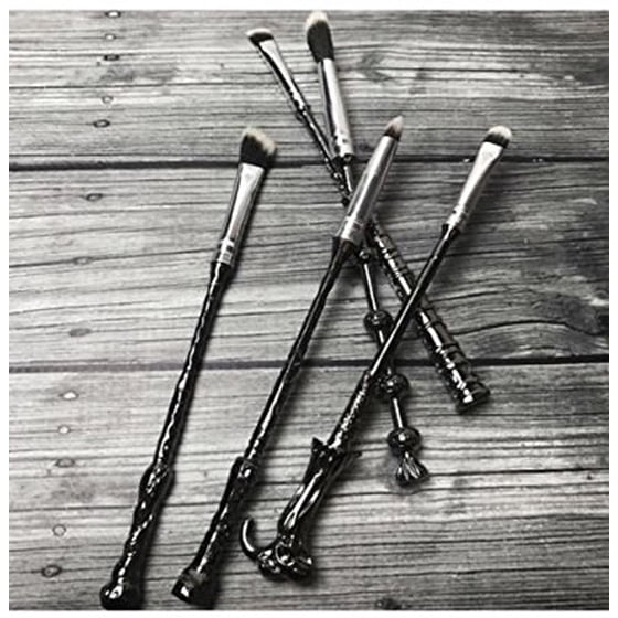 2 Pack Harry Potter Brush Wizard Wand Make Up Brush Set With Velvet