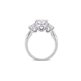 thumbnail image 4 of 2.59 Carat (Ctw) Lab-Created Three-Stone Round Moissanite Engagement Ring in 10K White Gold for Women, 4 of 7