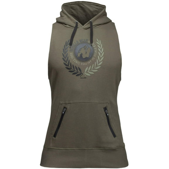 Manti Sleeveless Hoodie - Army Green