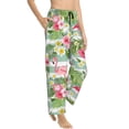 thumbnail image 3 of Kdxio Women's Comfy Stretch Tropical FlamingoPrint Drawstring Pajama Pants-Large, 3 of 9