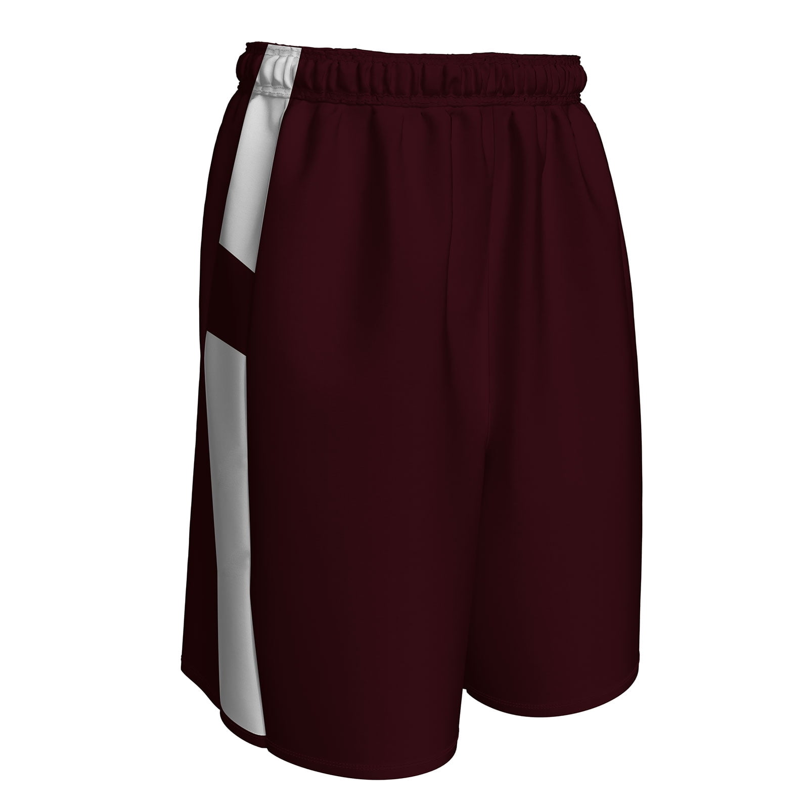 Crossover Reversible Basketball Shorts, Youth Small, Maroon and White