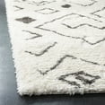 thumbnail image 3 of Safavieh Flokati Aiden Geometric Shag Area Rug, Ivory/Charcoal, 5'3" x 7'6", 3 of 8