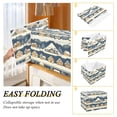 thumbnail image 2 of Yayeee Collapsible Cube Storage Bin with Lid Fabric Closet Decorative Basket with Handles, Winter Village, 2 of 7