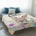 thumbnail image 4 of Happy Easter Bunny Blanket Soft Cozy Warm Throw Blanket for Couch, Plush Fuzzy Flannel Fleece Blankets for Sofa, Spring Floral Rabbit Vintage Bed Blankets Lightweight Gifts for Women, 30"x40", 4 of 9