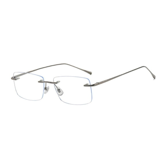 Gafas Sin Marco Ultraligeras Sin Montura Elegantes Para Hombres Y Mujeres, Gafas Versátiles De Color Gris