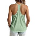 thumbnail image 4 of ThreadVibe Women's Basic Scoop Neck Tank Tops With Built in Bras Casual Summer Tank Tops,Pleated Front Loose‑Fit Flowy Summer Sleeveless Shirts, 4 of 6