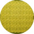 thumbnail image 1 of Ahgly Company Machine Washable Indoor Round Abstract Yellow Contemporary Area Rugs, 5' Round, 1 of 4