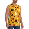 thumbnail image 2 of Bixox Men's Happy Halloween 3 Printed Shirt Sleeveless Fitness Tank Top-Large, 2 of 7