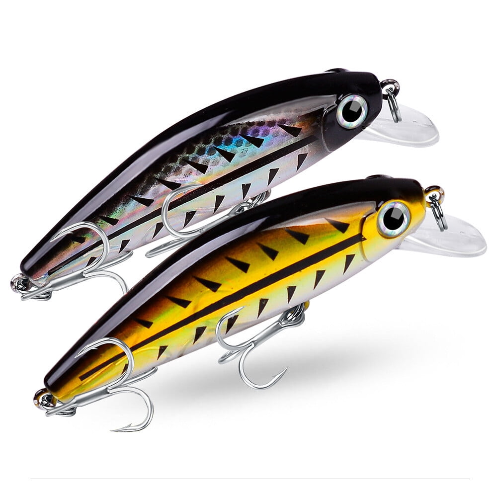 12pcs/set Trolling Bait Minnow Fishing Lure 8cm Bass Crankbait Tackle Wobbler