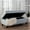 Blue, variant on Large Teal PU Storage Ottoman - Great for Family Rooms, Keeps Items Organized