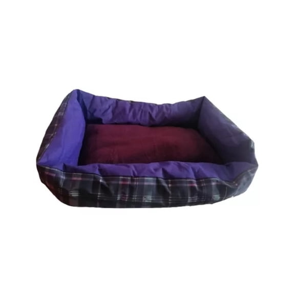 Cama Perro Gato Lucky Cuadros Morada Tx10467 Fancy Pets Fancy Pets TX10467