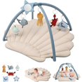 thumbnail image 1 of Gimnasio para ,Tapete para con 6 Juguetes Extraíbles,Alfombrilla Para Estar Boca Abajo Extra Grande,Fomentar el desarrollo sensl y motor del bebé (Blanco), 1 of 5