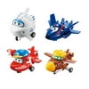Super Wings 2' Transform-a-Bot 4-Pack Flip,Todd,Agent Chase,Astra Airplane Toys Mini Action Figures Preschool Toy Plane Set for 3 4 5 Year Old Boys and Girls Kids Birthday Gift,Multicolored,