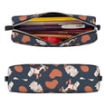 thumbnail image 2 of Pofeuu Funny Dogs Print Leather Pencil Case, Leather Pencil Pouch Large Capacity, Big Pencil Pouch with Zipper Vintage Pen Bag Fountain Pen Holder, 2 of 7