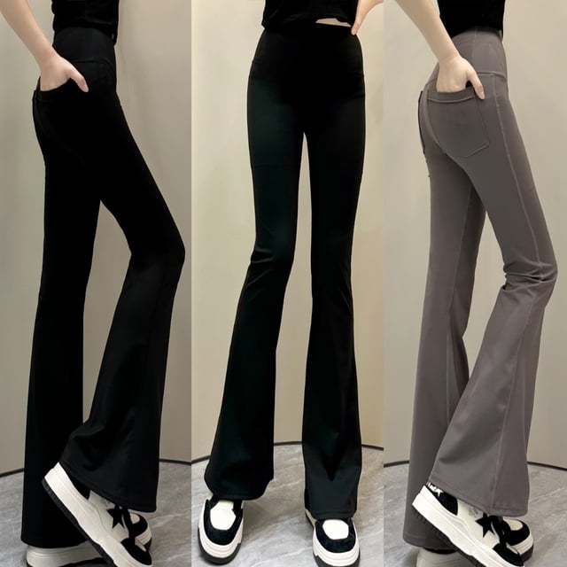 Pantalones de tiburón Micro-leggings para mujer Bolsillos exteriores Prendas ajustadas Cintura alta Pantalones que levantan el abdomen y la cadera