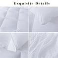 thumbnail image 6 of Kasentex  Winter Warmth Quilted Comforter, Cozy Soft Seersucker Textured, Down Alternative Fill White Queen, 6 of 34