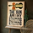 thumbnail image 2 of Here Comes the Sun Canvas Wall Art – Guitar Silhouette with Beatles Lyrics, Retro Music Quote Print for Home or Studio Décor, Ready to Hang, 2 of 4