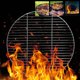 thumbnail image 5 of pstuiky Parrilla redonda de acero inoxidable de 48 cm/53 cm/58 cm para cocinar, asar a la parrilla, hornear, acampar, hacer picnic o usar en el jardín., 5 of 5