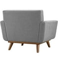 thumbnail image 4 of Hawthorne Collections Contemporary Upholstered Fabric Accent Arm Lounge Chair in Expectation Gray with Solid Wood Legs, 4 of 5