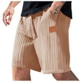 thumbnail image 2 of Mens Swim Shorts Men Casual Fashion Loose Shorts with Pockets Drawstring Elastic-Waist Textured Shorts Bermuda Short Pants Khaki XL, 2 of 7