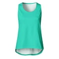 thumbnail image 3 of Rigardu Womens Workout O Neck Sleeveless Breathable Backless Tank Yoga Tops Shirt Mint+XL, 3 of 5