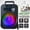 1000W 8'' RGB Light Speaker, variant on Portable Wireless PA Speaker System with Dual 6.5 Inch & Single 8 Inch Speakers, RGB Party Lights, Wheels, Wired Microphone & Remote, Support USB SD FM Radio for DJ Wedding Party Meeting