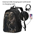thumbnail image 2 of Horeoi Medieval Knight And Dragon Print USB Backpack for Travel School Work with Laptop Compartment Charging Port and Anti-Theft Pocket, 2 of 4