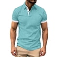 thumbnail image 2 of Elvqul Tops for Men Collared Big and Tall Tees Short Sleeve Solid, 2 of 9