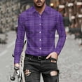 thumbnail image 6 of FDGIU Men's Fall Flannel Shirt - Button Down Plaid, Slim Fit Cozy Long Sleeve Fall Winter Layering Piece with Pocket, 6 of 7