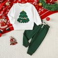 thumbnail image 2 of dmqupv Newborn Christmas Outfit Girl Newborn Baby Girl Christmas Outfits Toddler Santa Long Sleeve Romper Pants Clothes Set White,Size for 2-3 Years, 2 of 7