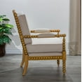 thumbnail image 3 of Accent Chair, Mid Century Modern Fabric Club Chair with Spindle Frames, Tufted Fabric Single Chair for Living Room, Bedroom, Home Furnishings Spindle Accent Chair, Dining Chair,  E, 3 of 7