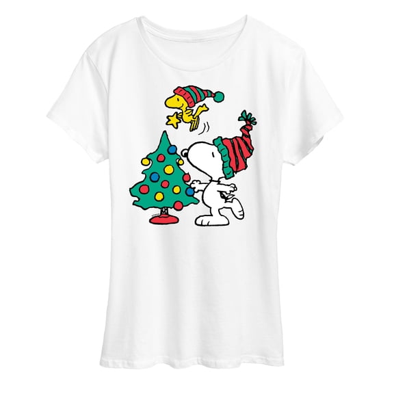 Peanuts - Snoopy Woodstock Tree - Women's Short Sleeve Graphic T-Shirt