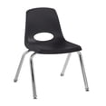 thumbnail image 2 of Factory Direct Partners Kids Swivel Glide Stack Chairs, Black (Set of 2), 2 of 5