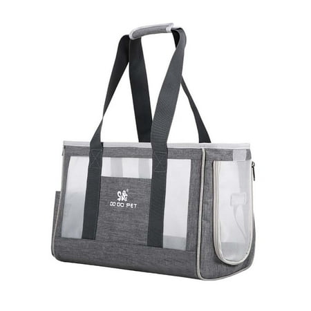 Breathable Portable Pet Tote Bag Puppy Bag For Dogs Cats Outdoor Travel Pets Accessories Single Shoulder Bag Cat Carrier Bag Pets Handbag GREY 39X17X27CM