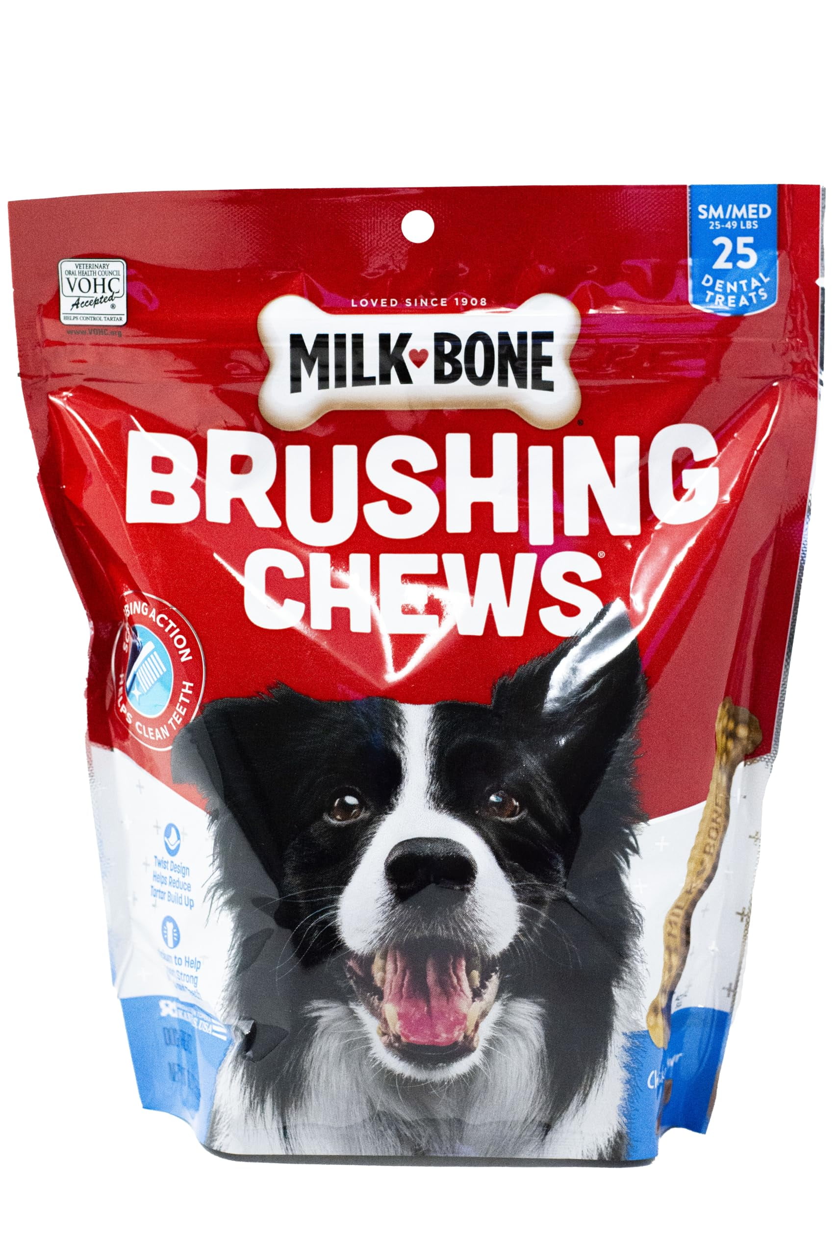 Dental Dog Treats, Brushing Chews - Small/Medium - Milk-Bone  | MerlinsMart Zine + Rope Toy