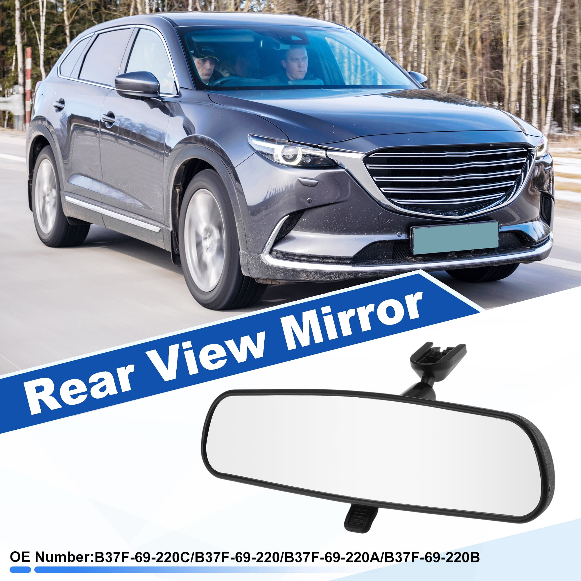 Unique Bargains KD53-69-220B Rearview Mirror Inner Rearview Mirror for Mazda 2 2011-2014
