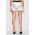 thumbnail image 4 of Womens Contrast Trim Striped Crochet Shorts, 4 of 4