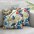 thumbnail image 3 of PHYHOO  Decorative Throw Pillow Covers , Soft Velvet Floral Pillow Cover, Double-Printed Flower Boho Square Cushion Cover Case for Couch Sofa, 3 of 5