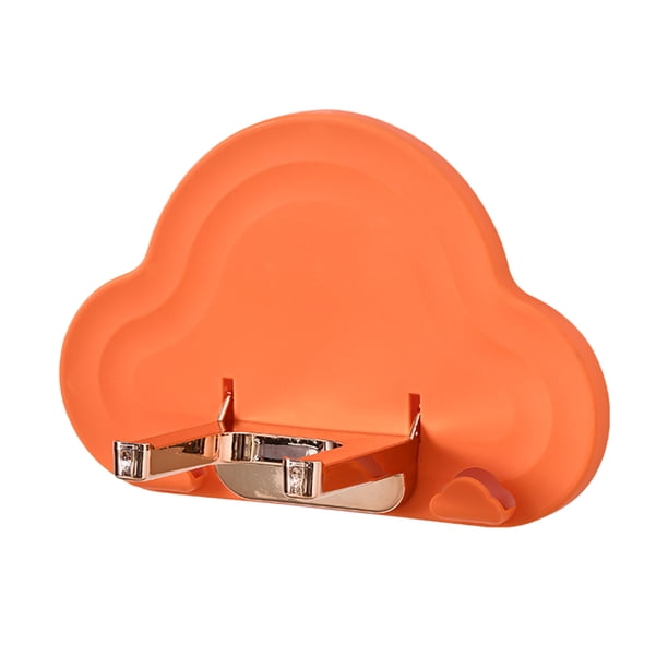 1 soporte de pared para secador de pelo para baño, soporte para herramientas de cuidado del cabello. naranja
