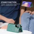 thumbnail image 5 of Compatible with Samsung Galaxy A54 5G Case Wallet with Card Slot Flip Leather Mandala Magnetic Clasp Protective Phone Case for Samsung Galaxy A54 Case Wallet(Green-6.4 inch), 5 of 14