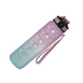 thumbnail image 3 of 1000ml Sports Water Bottle PC Material Avoid Slip Design Flat Suction Nozzle Handle, Perfect for Weight Loss, Running, Biking, Yoga, 3 of 8