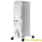1500W Portable Oil Filled Radiator Heater Electric Space Heater w/ 3 modes and automatically shut off function