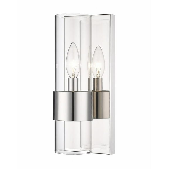 1 Light Wall Sconce in Modern Style-12 inches Tall and 4.75 inches Wide-Polished Nickel Finish Bailey Street Home 372-Bel-4973442