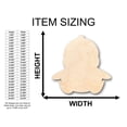thumbnail image 2 of Unfinished Wood Baby Penguin Shape - Craft - up to 46" DIY 30" / 1/4", 2 of 3