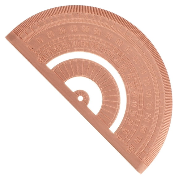 LEORX 180 Degree Metal Protractor for Home Use with Retro Style and Precise Measurement