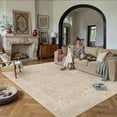 thumbnail image 3 of BERTHMEER 8'x10' Area Rugs for Living Room Dining Room Bedroom Farmhouse Office Oriental Vintage Traditional Floral Carpets Non Slip Machine Washable Large Rugs,Beige Brown, 3 of 7